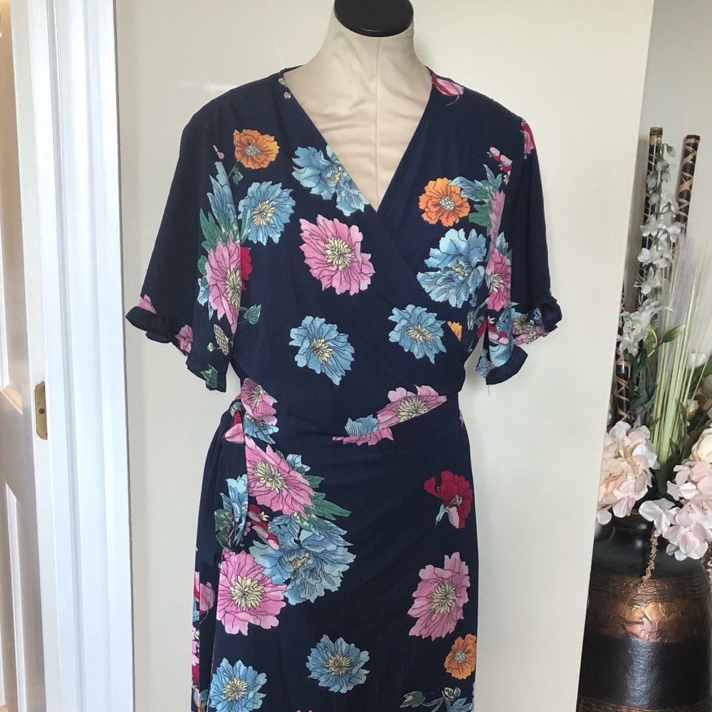 Floral wrap dress